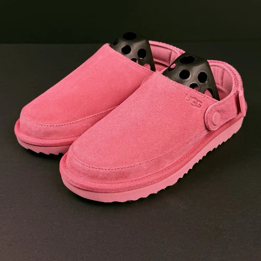 UGG Goldenstar Clog SAMPLE Kids K13 Pink Suede Shoes NEW Rare Comfort Clogs